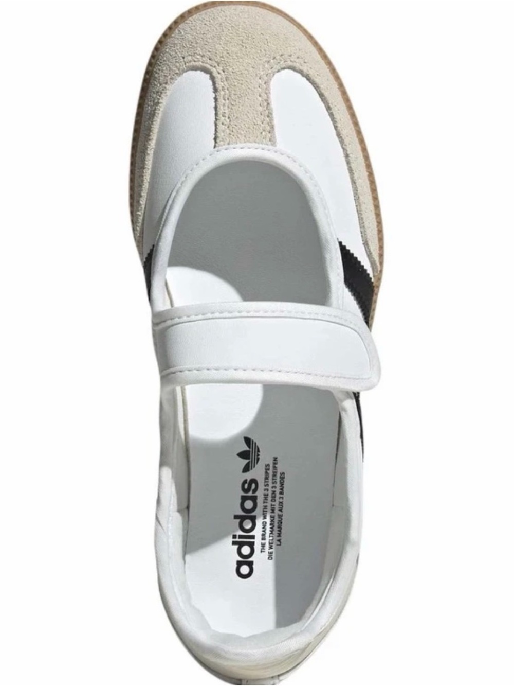 Adidas Samba Mary Jane Shoe - White/Black/Gum - Picture 2 of 5